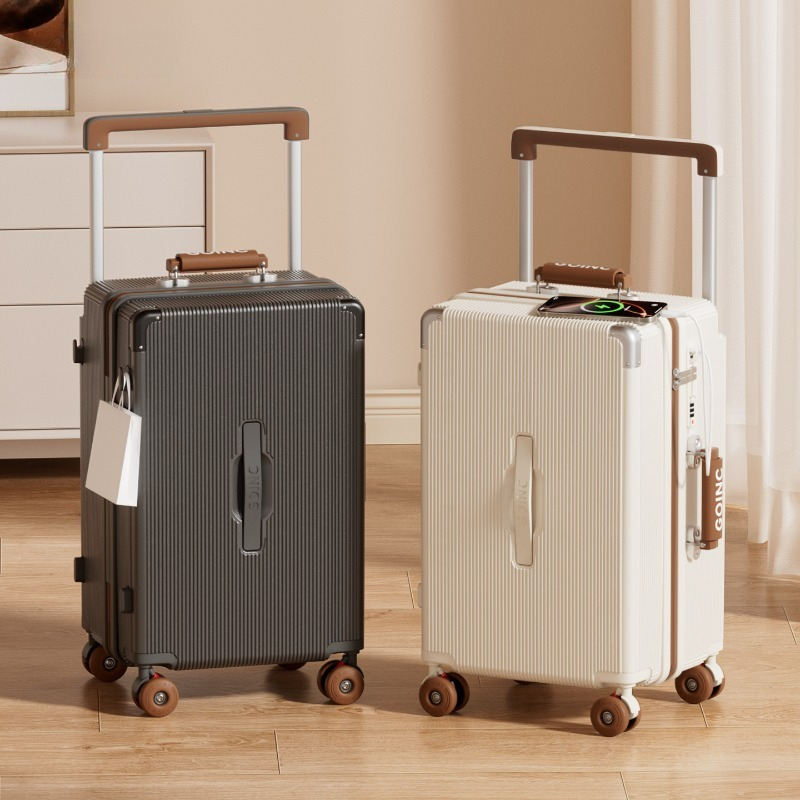Spinner Wheel Rolling Suitcase 20 Inch - Mala de viagem com zíper, 20