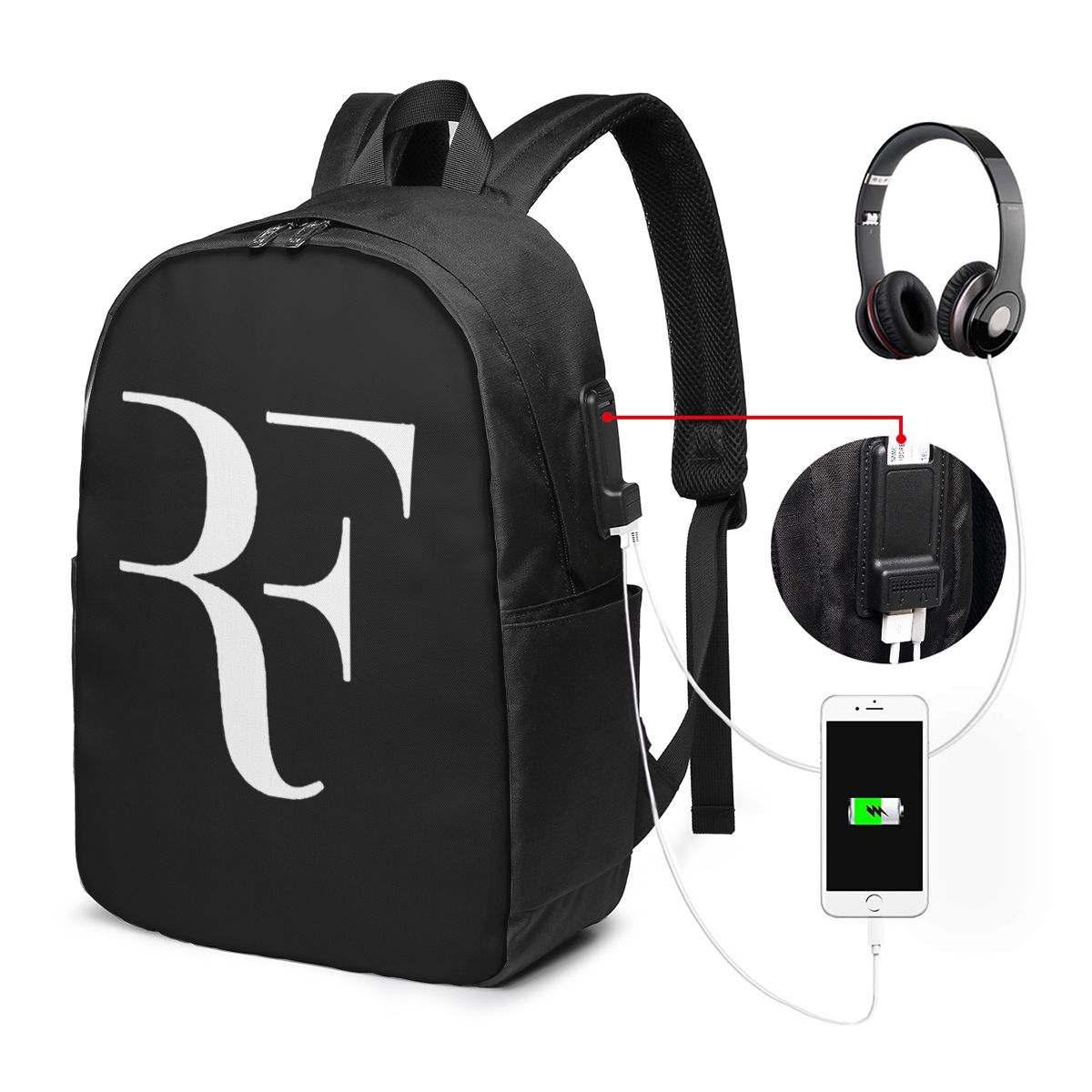 Handbags - Mochila Roger Federer para viagem, bolsa