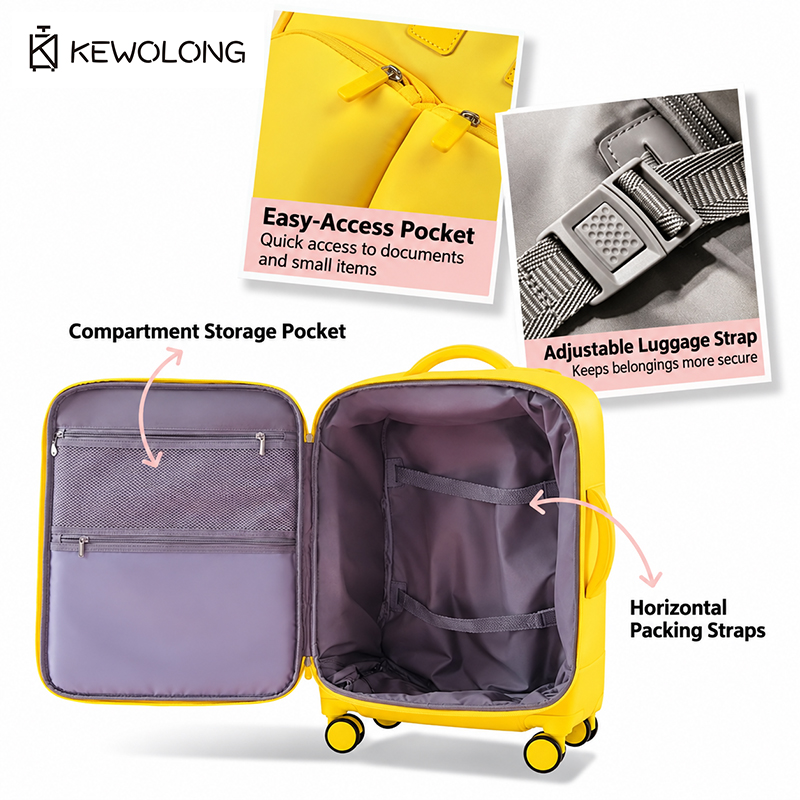 Nova Mala de Viagem de Tecido  - Spinner Wheel Rolling Suitcase 20 Inch avaliação e preço