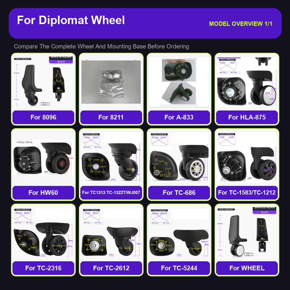 Rodas de reposição para bagage - Silent Replacement Luggage Wheels avaliação e preço
