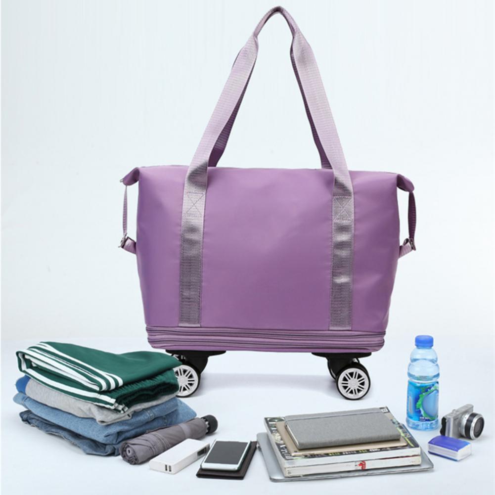 Mala de viagem expansível com  - Foldable Rolling Luggage Bag avaliação e preço