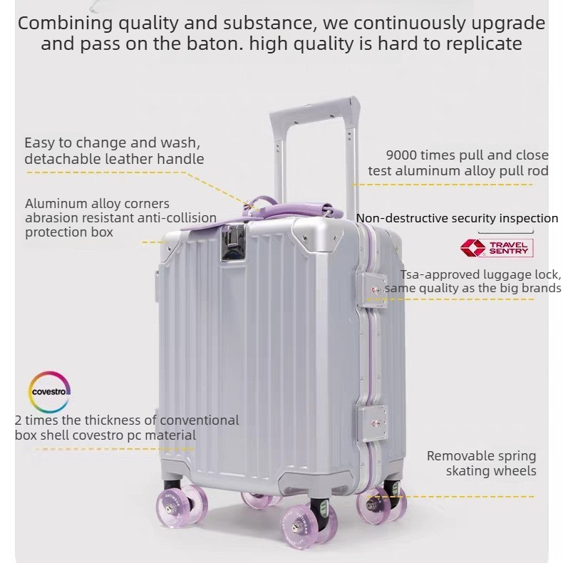 Conjunto de Malas de Viagem co - Aluminum Frame Carry On Luggage avaliação e preço