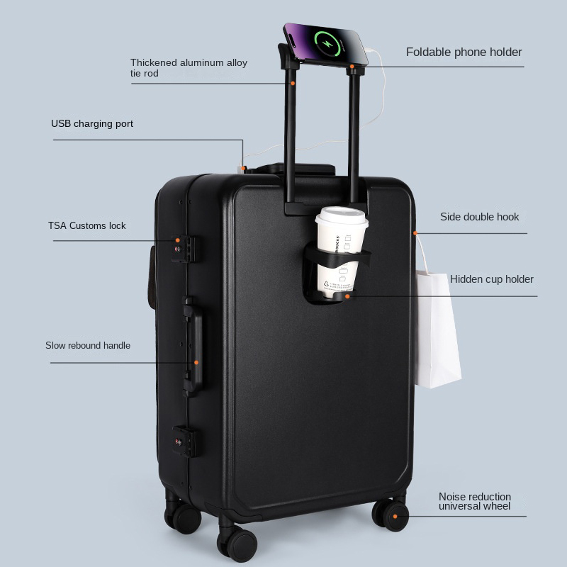 Mala de negócios, bolsa para c - Aluminum Frame Carry On Luggage avaliação e preço