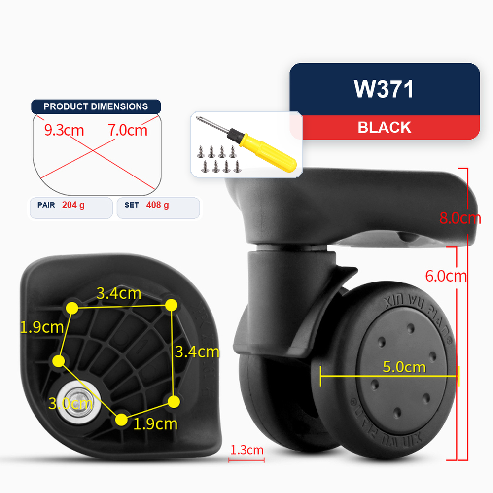 Roda de bagagem de substituiçã - Silent Replacement Luggage Wheels avaliação e preço